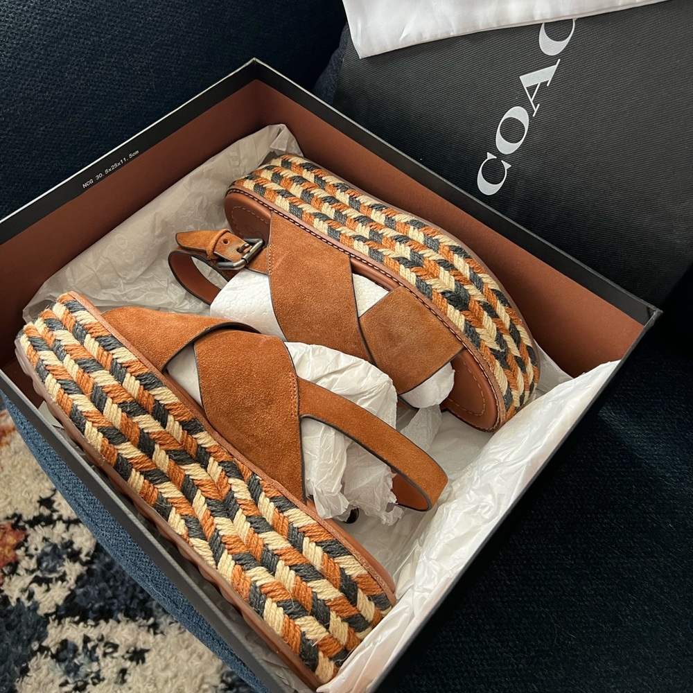 Coach platform sandals